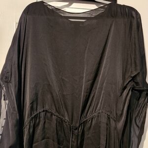 Black Silk Batwing Top 16w